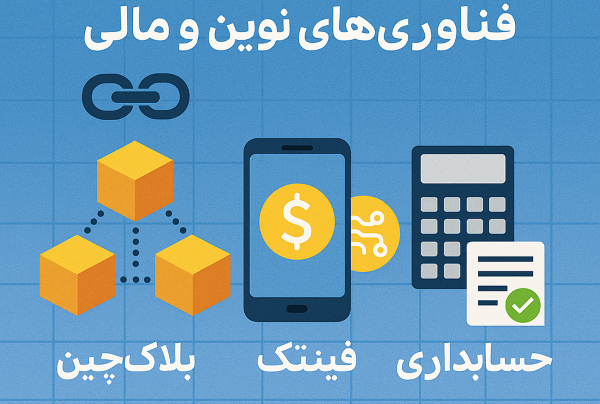 اینفوگرافیک نقش بلاک‌چین و فین‌تک در حسابداری ایران با تمرکز بر نرم‌افزار سپیدار و زنجیره تأمین